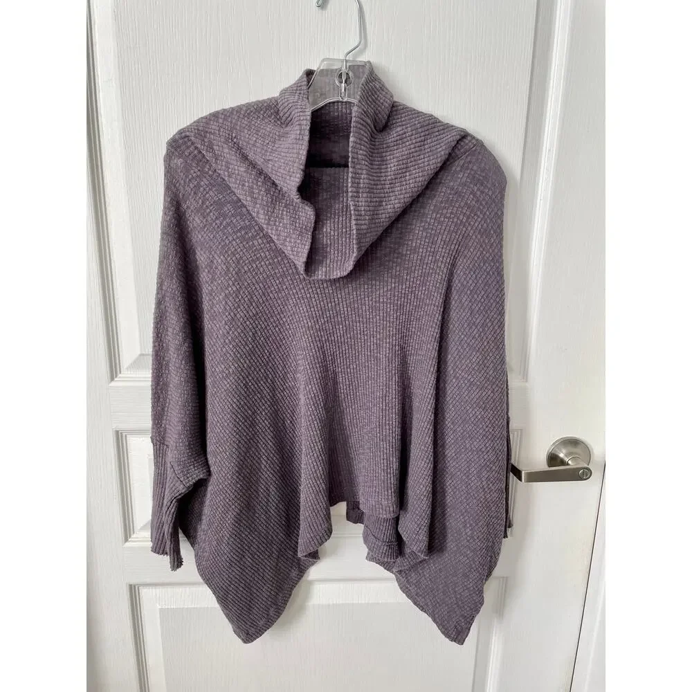 Free People FP Beach World Traveler Pull Over Purple Gray Size Small